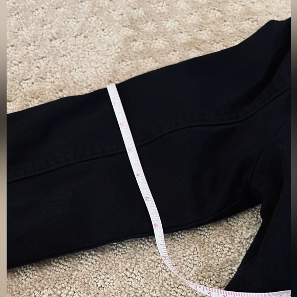 For The Republic Black Raw Hem Denim Jacket - Picture 11 of 12